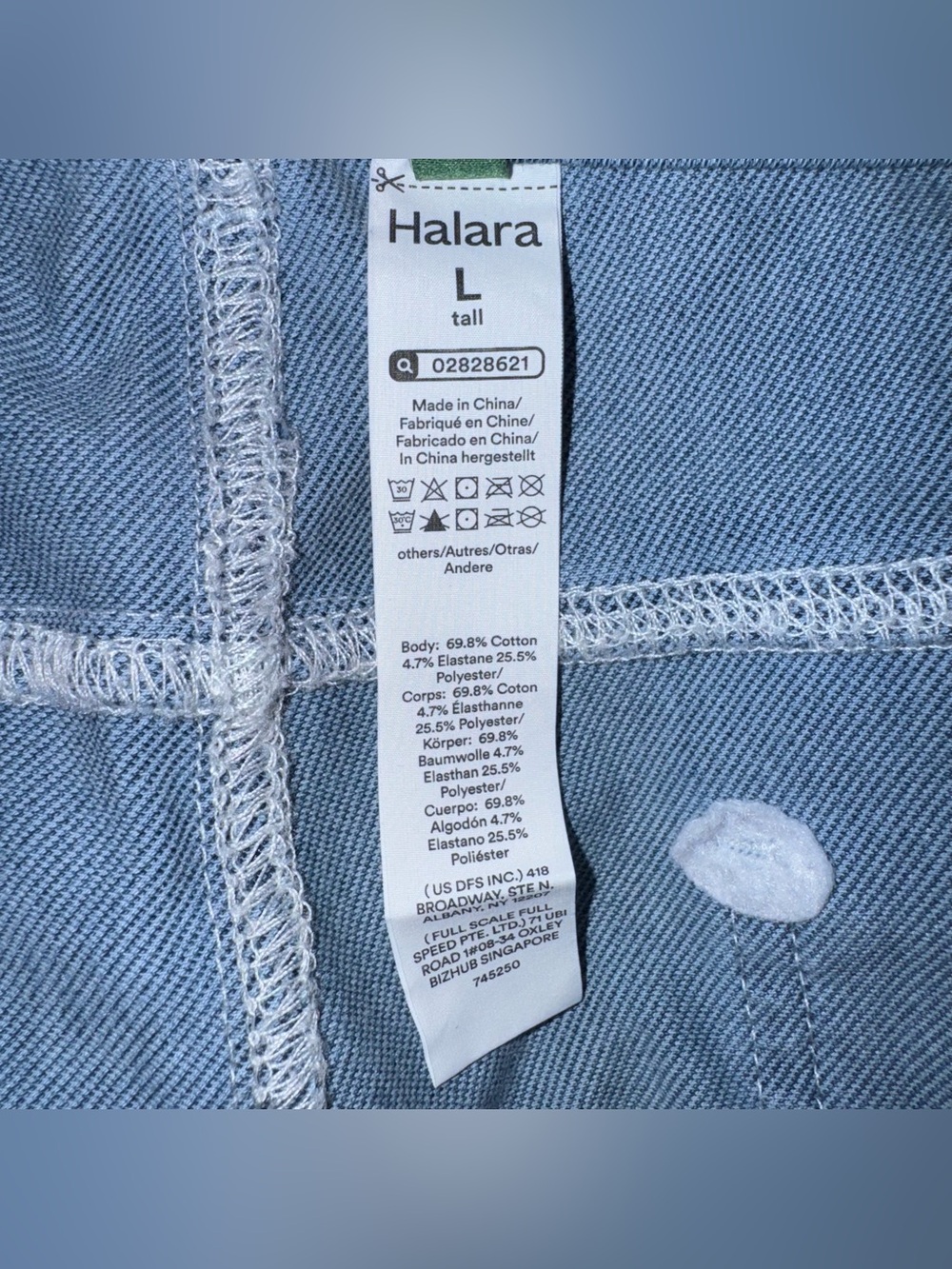 NWT HALARA Flex High Waisted Casual Skinny Jeans Pockets Medium Blue Large Tall - Picture 13 of 15